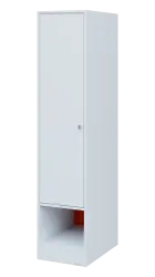 QN 5 - 4STN skříň šatní, 1-dveřová, levá, výsuvné ramínko, 1830x400x600, bílá/pomeranč